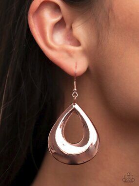 Paparazzi Jewelry Accessories - Laid-Back Leisure - Copper Earrings - Vintage